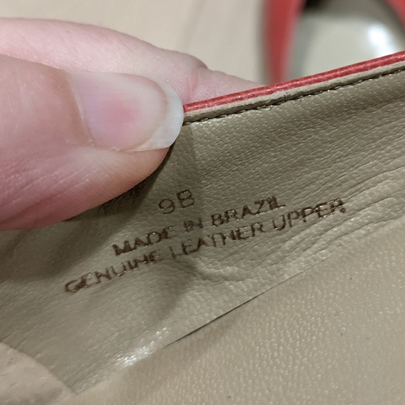 Talbots red leather ballet flats - Picture 6 of 12